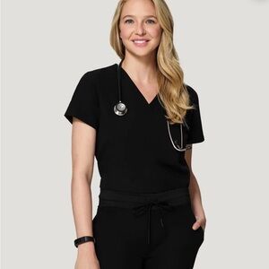 Mandala black one pocket top with jogger bottom